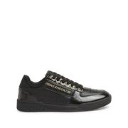 Versace Jeans Couture Svarta Sneakers för Män Aw24 Black, Herr