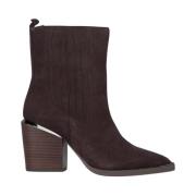 Alma EN Pena Block Heel Ankelboot Brown, Dam