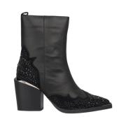 Alma EN Pena Ankelboots med strass Black, Dam