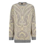 Etro Casual Stickad Pullover Sweater Gray, Dam