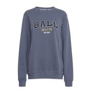 Ball Blå Sweatshirt med Broderat Logotyp Blue, Dam