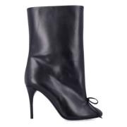 Alaïa Svarta Bow Ankelboots Elegant Stil Black, Dam