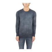 Avant Toi Bomull Crewneck Sweater Blue, Herr