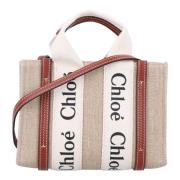 Chloé Vit - Brun Handväska Woody Tote Brown, Dam