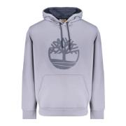 Timberland Grå Hoodie Långärmad Logo Gray, Herr