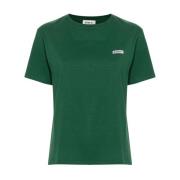 Autry Grön Lättvikts Jersey Crew Neck T-shirt Green, Dam