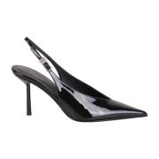 Le Silla Patentläderpumps med slingback-rem Black, Dam