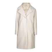 Herno Beige Ullblandad Kappa Aw24 Beige, Dam