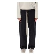 Fear Of God Svarta Track Pants Lätt Bomullsblandning Black, Herr