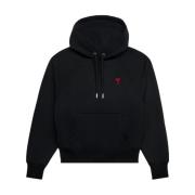 Ami Paris Hjärta Box Fit Hoodie Black, Herr