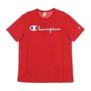 Champion Röd Crewneck Tee för Män Red, Herr