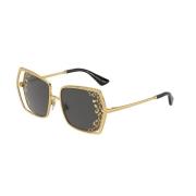 Dolce & Gabbana Leopard Side Dark Gray Solglasögon Yellow, Herr