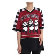 Dolce & Gabbana Multifärgad Panda Print T-shirt Multicolor, Dam