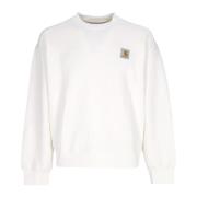 Carhartt Wip Lätt Crewneck Sweatshirt Nelson Sweat Wax White, Herr