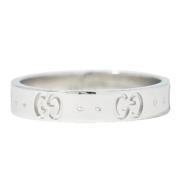 Gucci Vintage Pre-owned Vitt guld ringar Gray, Dam