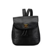 Chanel Vintage Pre-owned Laeder axelremsvskor Black, Dam