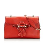 Gucci Vintage Pre-owned Laeder axelremsvskor Red, Dam