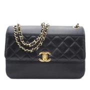 Chanel Vintage Pre-owned Laeder axelremsvskor Black, Dam