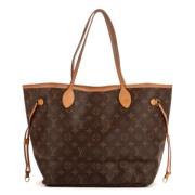 Louis Vuitton Vintage Pre-owned Belagd canvas axelremsvskor Brown, Dam