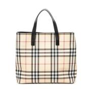 Burberry Vintage Pre-owned Belagd canvas totevskor Beige, Dam