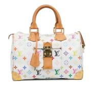 Louis Vuitton Vintage Pre-owned Canvas handvskor White, Dam