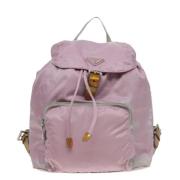 Prada Vintage Pre-owned Tyg ryggsckar Pink, Dam