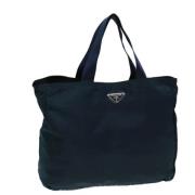 Prada Vintage Pre-owned Nylon prada-vskor Blue, Dam