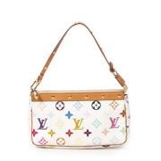 Louis Vuitton Vintage Pre-owned Canvas handvskor White, Dam