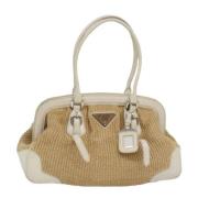 Prada Vintage Pre-owned Tyg handvskor Beige, Dam