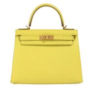 Hermès Vintage Pre-owned Laeder handvskor Yellow, Dam