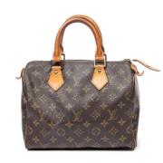 Louis Vuitton Vintage Pre-owned Belagd canvas handvskor Brown, Dam