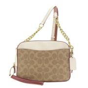 Coach Pre-owned Pre-owned Canvas axelremsvskor Brown, Dam