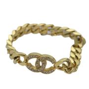 Chanel Vintage Pre-owned Metall armband Yellow, Dam