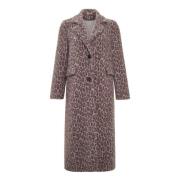 Cesare Gaspari Leopard Faux Fur Coat - Bianca Brown, Dam