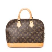 Louis Vuitton Vintage Pre-owned Belagd canvas handvskor Brown, Dam