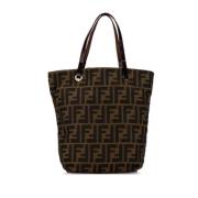 Fendi Vintage Pre-owned Canvas totevskor Brown, Dam