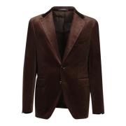 Tagliatore Brun Sammet Blazer Elegant Formellt Klädsel Brown, Herr