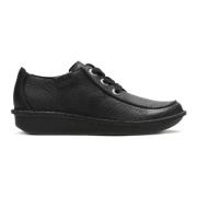 Clarks Svart Snörsko - Bred Passform Black, Dam