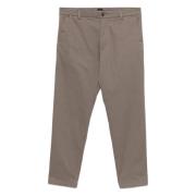 Hugo Boss Slim Fit Bomullsblandning Byxor Beige, Herr