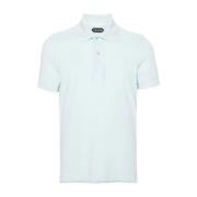 Tom Ford Bomull Polo Skjorta med Towelling Design Blue, Herr