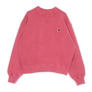 Carhartt Wip Lättvikts Crewneck Sweatshirt för Kvinnor Pink, Dam