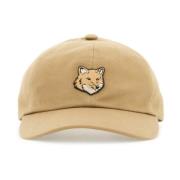 Maison Kitsuné Modig Räv Huvud Baseballkeps Beige, Unisex