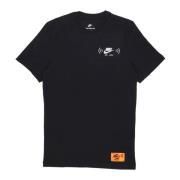 Nike Svart Sport-T-shirt med Logotyptryck Black, Herr