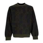 Carhartt Wip Paisley Print Sweater Mjuk Passform Green, Herr