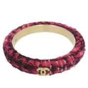 Chanel Vintage Pre-owned Tyg armband Pink, Dam