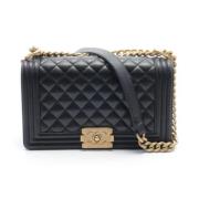 Chanel Vintage Pre-owned Tyg axelremsvskor Black, Dam