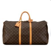 Louis Vuitton Vintage Pre-owned Canvas handvskor Brown, Dam