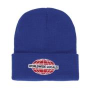 Usual Royal Blue Beanie Hat med Brodyr Blue, Herr