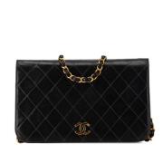 Chanel Vintage Pre-owned Laeder crossbodyvskor Black, Dam