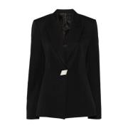 The Attico Svart Ylleblazer Klänning Aw24 Black, Dam